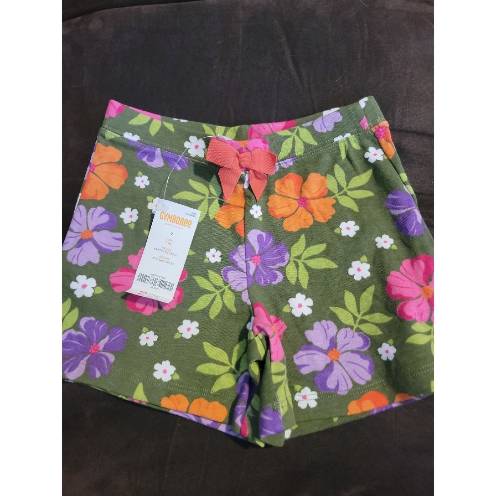 Gymboree surf adventure floral shorts size 7 nwt